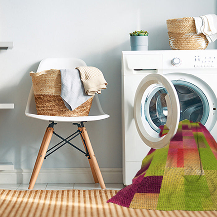 Machine Washable Transitional Crimson Red Rug in a Washing Machine, wshpat2286org