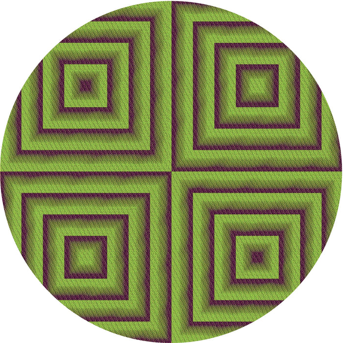 Square Patterned Dark Brown Rug, pat2287brn