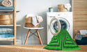 Machine Washable Transitional Lime Green Rug in a Washing Machine, wshpat2287grn