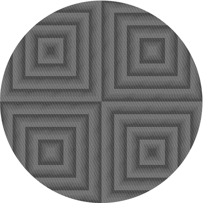 Square Patterned Gray Rug, pat2287gry