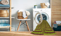 Machine Washable Transitional Pistachio Green Rug in a Washing Machine, wshpat2287org