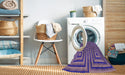 Machine Washable Transitional Amethyst Purple Rug in a Washing Machine, wshpat2287pur