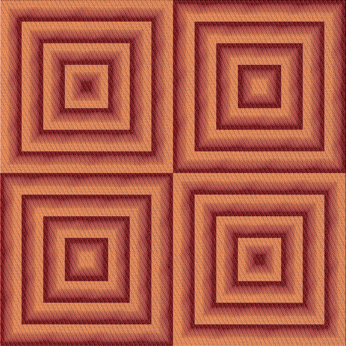 Round Patterned Bright Orange Rug, pat2287rd