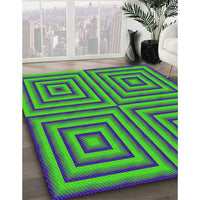 Patterned Blue Novelty Rug, pat2287