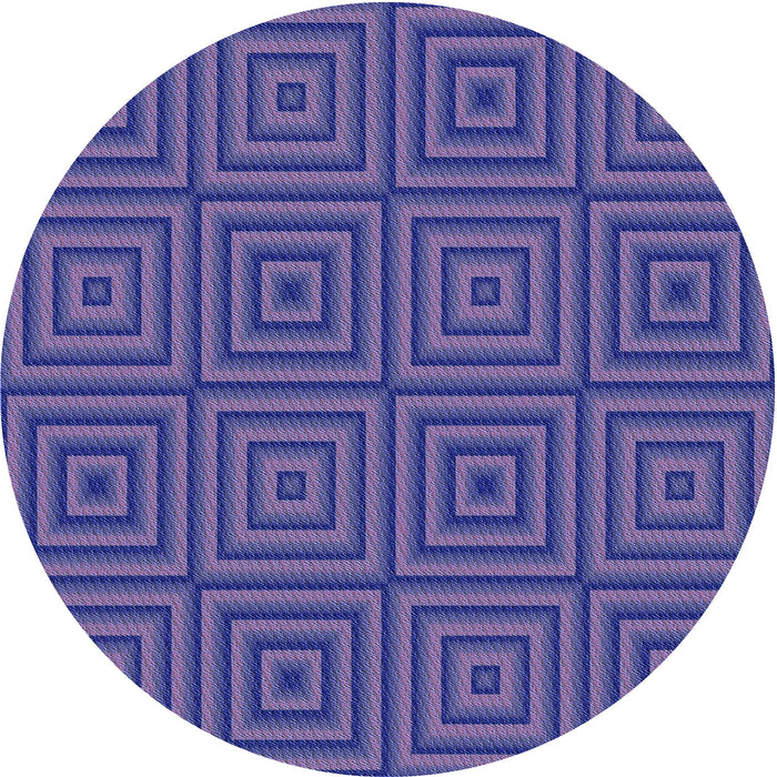 Square Patterned Medium Slate Blue Rug, pat2288blu