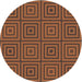 Square Patterned Red Brown Rug, pat2288brn