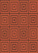 Patterned Orange Red Orange Rug, pat2288org