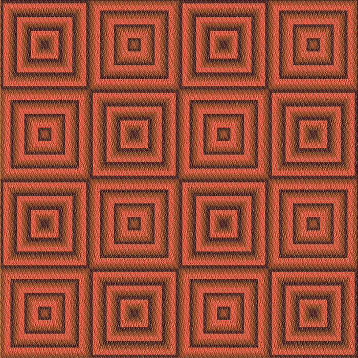 Round Patterned Orange Red Orange Rug, pat2288org