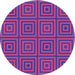 Square Patterned Amethyst Purple Rug, pat2288pur