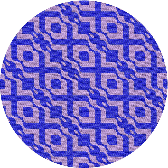 Square Patterned Purple Mimosa Purple Rug, pat2289pur