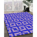 Patterned Purple Mimosa Purple Rug in Family Room, pat2289pur