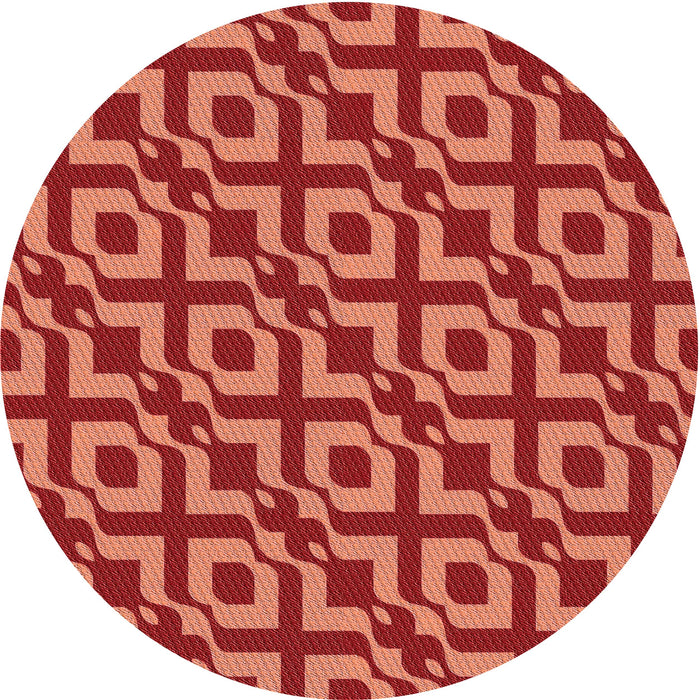 Square Patterned Orange Rug, pat2289rd