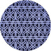 Square Patterned Night Blue Rug, pat229blu