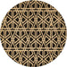 Square Machine Washable Transitional Metallic Gold Rug in a Living Room, wshpat229brn