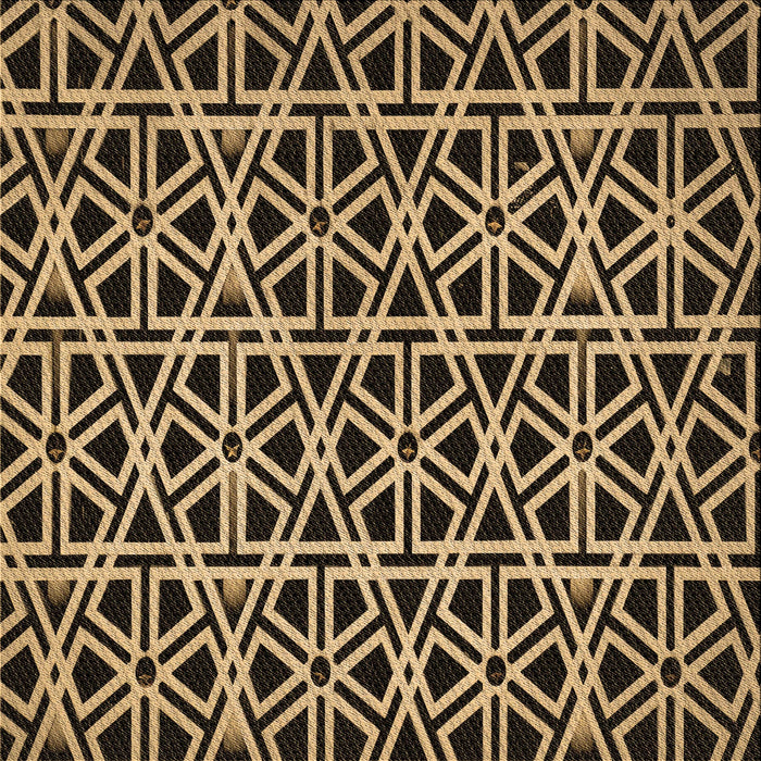 Round Patterned Metallic Gold Rug, pat229brn