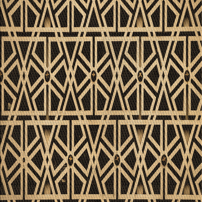 Patterned Metallic Gold Rug, pat229brn