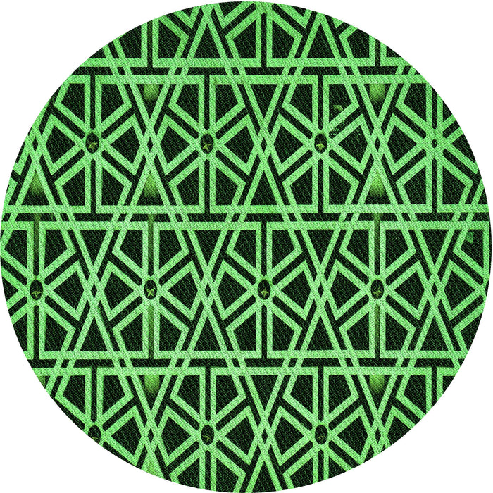Square Machine Washable Transitional Dark Forest Green Rug in a Living Room, wshpat229grn