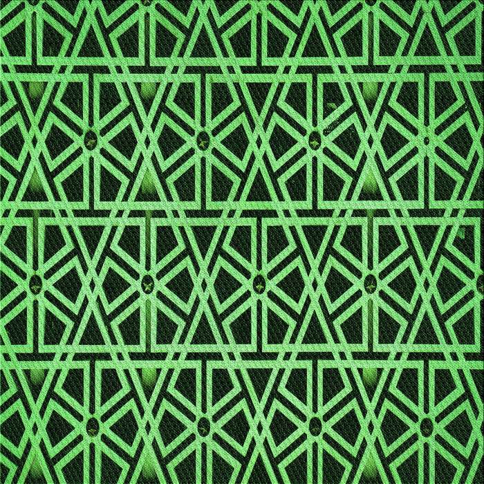 Round Patterned Dark Forest Green Rug, pat229grn