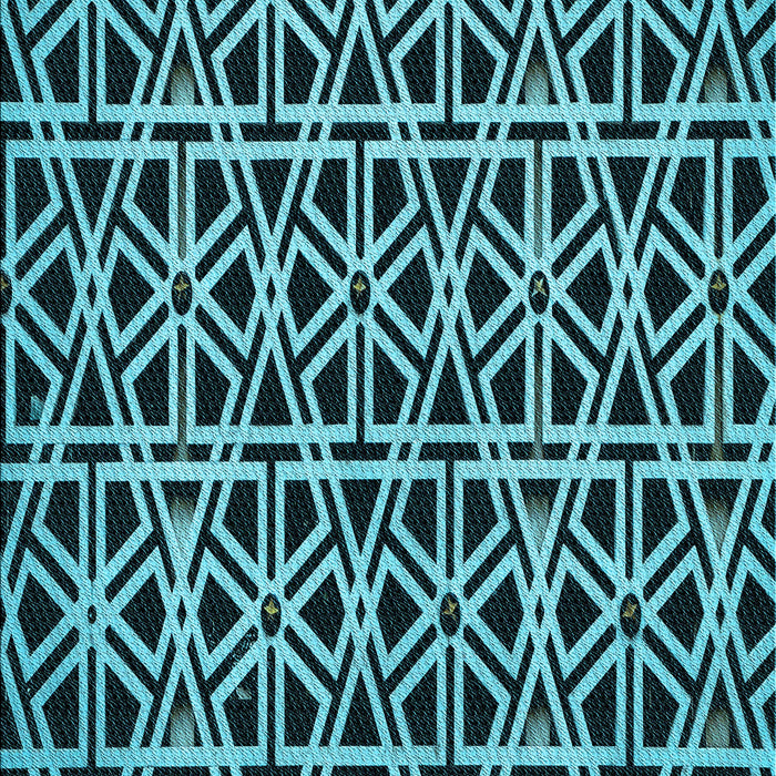 Patterned Deep Teal Green Rug, pat229lblu