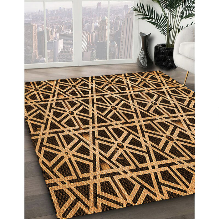 Machine Washable Transitional Orange Rug in a Family Room, wshpat229org