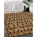 Patterned Orange Rug in Family Room, pat229org