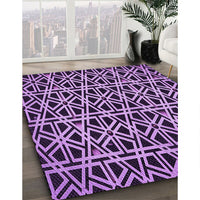 Patterned Violet Purple Rug, pat229pur