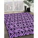 Patterned Violet Purple Rug in Family Room, pat229pur