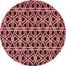 Square Machine Washable Transitional Pastel Red Pink Rug in a Living Room, wshpat229rd