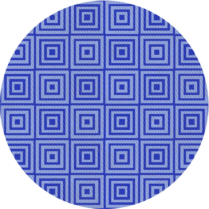 Square Patterned Sky Blue Rug, pat2290blu