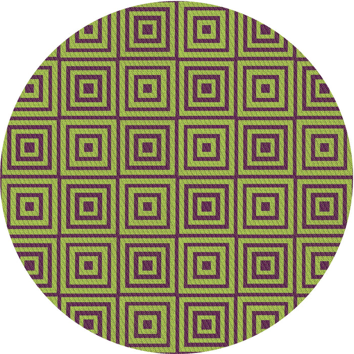 Square Patterned Pistachio Green Rug, pat2290brn