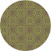 Square Patterned Pistachio Green Rug, pat2290brn