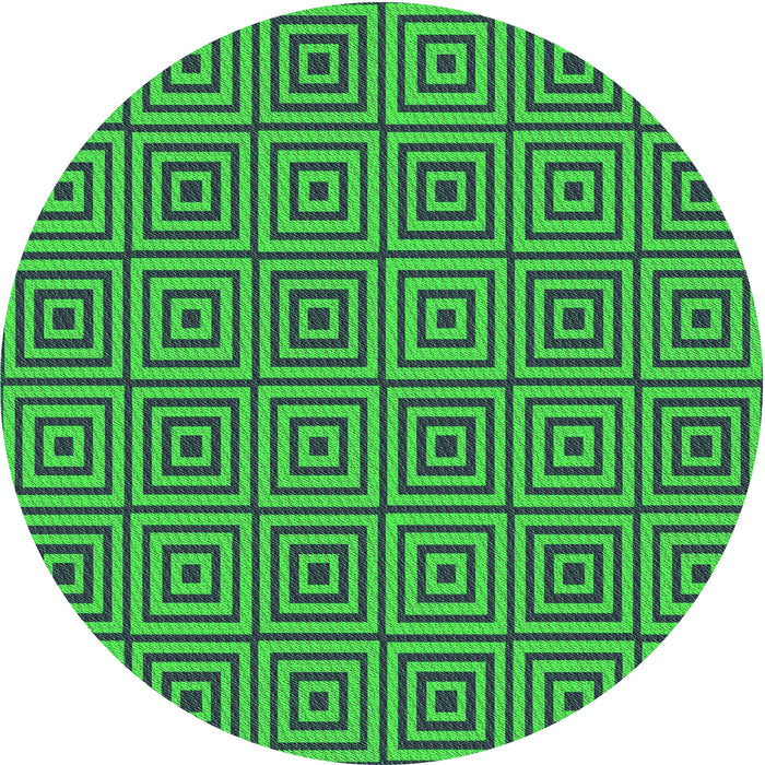 Square Patterned Lime Green Rug, pat2290grn