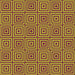 Round Patterned Golden Brown Yellow Rug, pat2290org