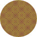 Square Machine Washable Transitional Golden Brown Yellow Rug in a Living Room, wshpat2290org