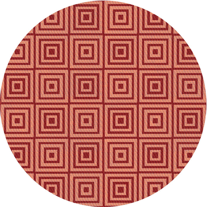 Square Patterned Orange Rug, pat2290rd