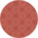 Square Patterned Orange Rug, pat2290rd