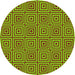 Square Patterned Bright Green Rug, pat2290yw