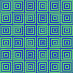 Square Patterned Blue Novelty Rug, pat2290
