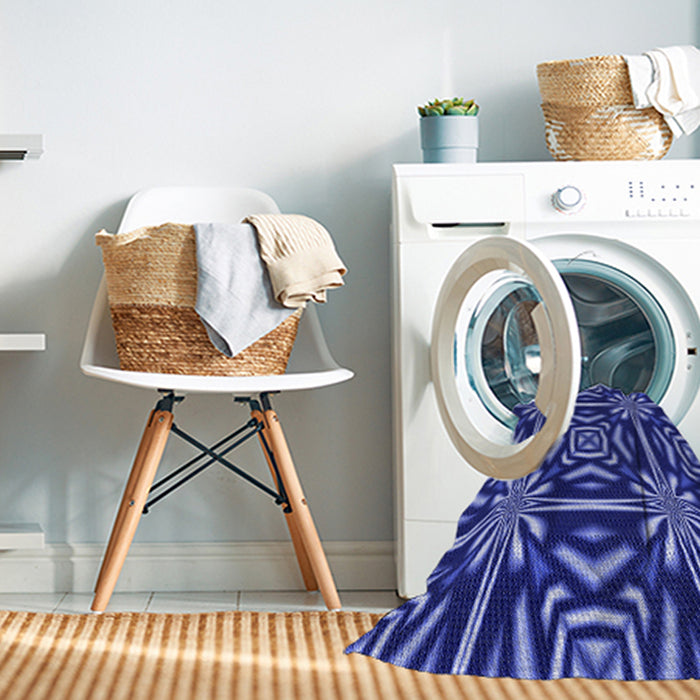 Machine Washable Transitional Sky Blue Rug in a Washing Machine, wshpat2291blu