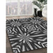 Patterned Gunmetal Gray Rug in Family Room, pat2291gry