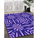 Patterned Purple Mimosa Purple Rug in Family Room, pat2291pur