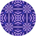 Square Machine Washable Transitional Purple Mimosa Purple Rug in a Living Room, wshpat2291pur