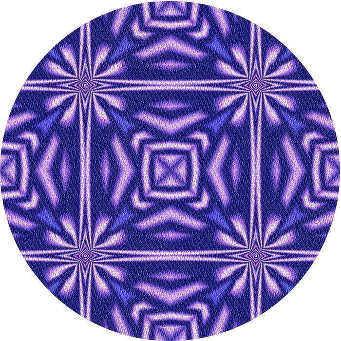 Square Patterned Purple Mimosa Purple Rug, pat2291pur