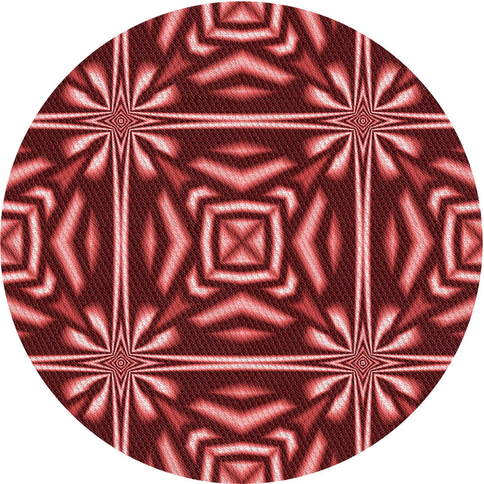 Square Patterned Red Rug, pat2291rd