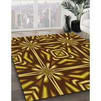 Patterned Orange Gold Rug, pat2291yw