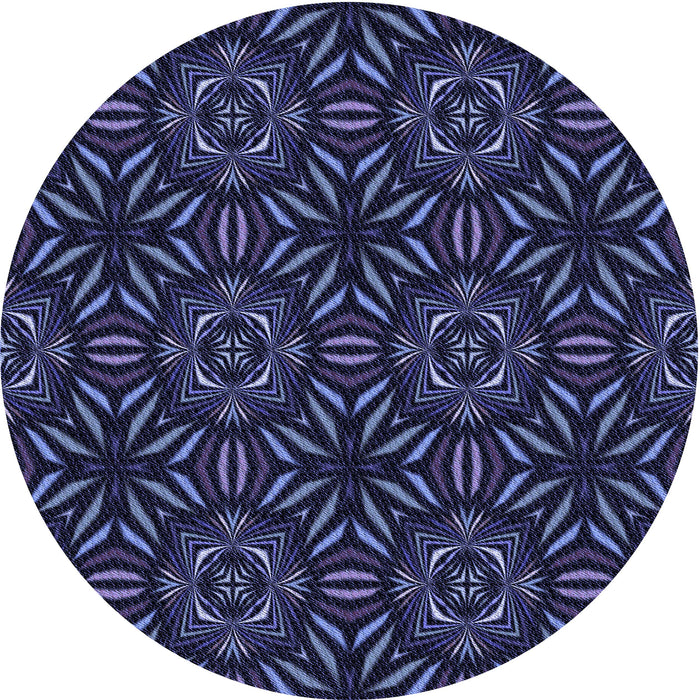 Square Patterned Night Blue Rug, pat2292blu