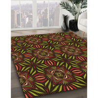 Patterned Oak Brown Rug, pat2292org