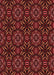 Patterned Red Rug, pat2292rd