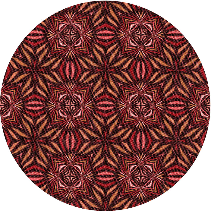 Square Patterned Red Rug, pat2292rd