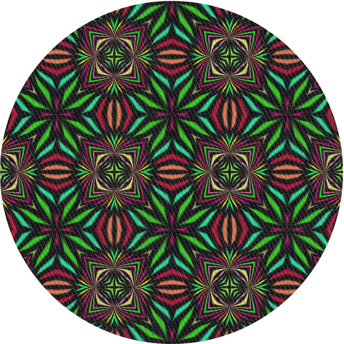 Sideview of Patterned Chocolate Brown Novelty Rug, pat2292